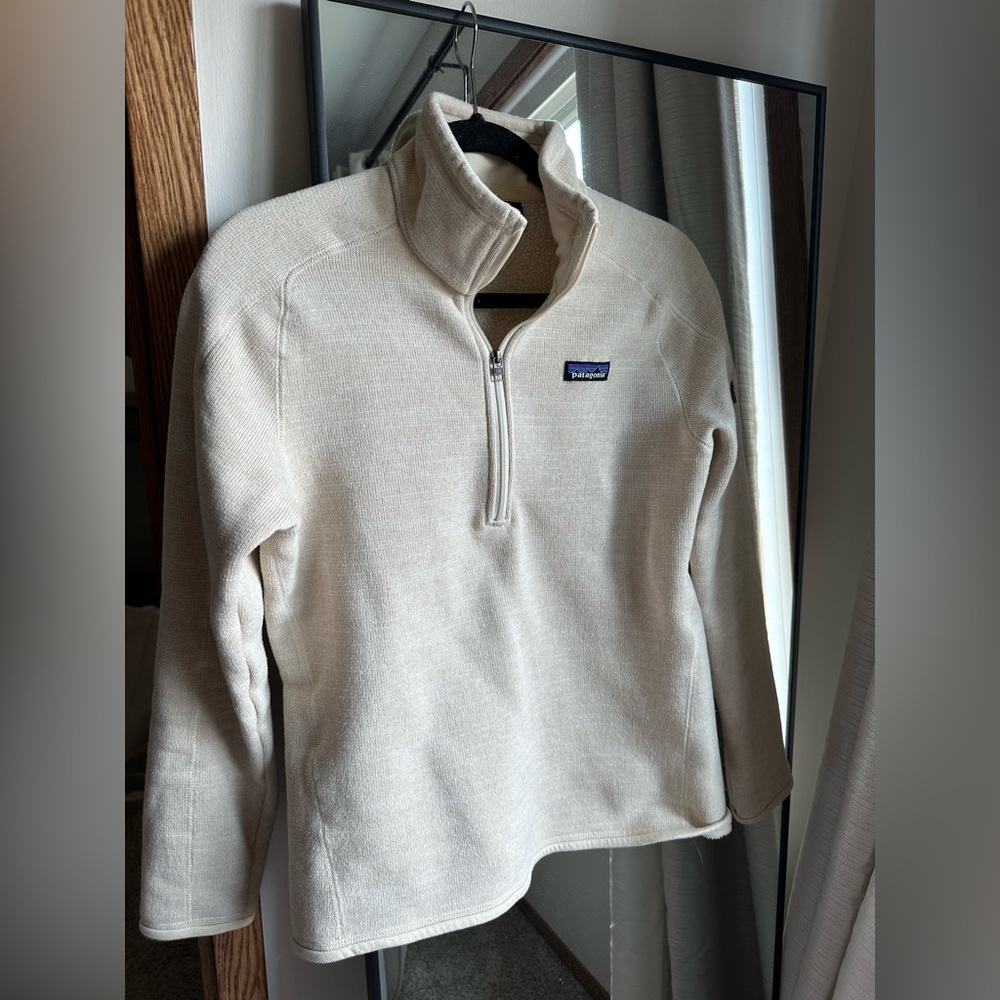 Patagonia Women's Better Sweater® 1/4-Zip Fleece Oyster White Size M